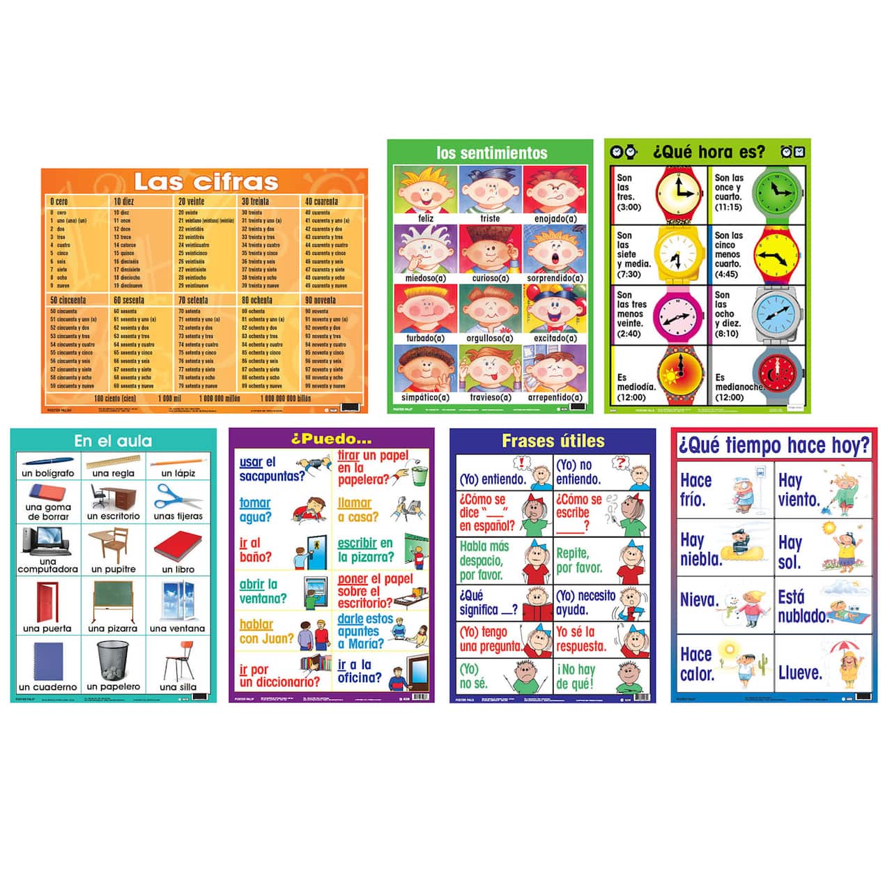 Poster Pals&#xAE; Spanish Essential Classroom Posters, 7ct.